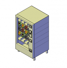 Vending machine 3D DWG model 