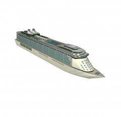 Modelo de esboço de navio de cruzeiro