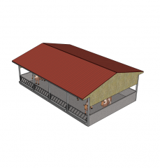 Cattle shed sketchup file