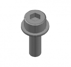 M3 Socket button screw 3D DWG model