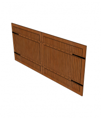 Stable style garage doors sketchup block