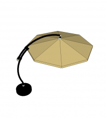 悬臂式太阳伞的SketchUp块