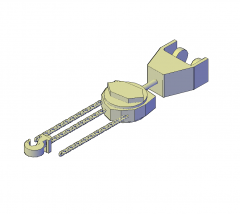 Pumping lift chain 3D DWG model
