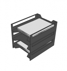 Office in tray sketchup block