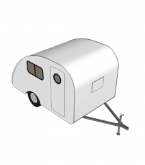Teardrop caravan Sketchup model