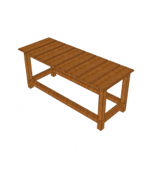 木製ワークベンチスケッチアップモデル