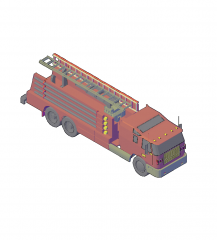 Camión de bomberos modelo 3D DWG