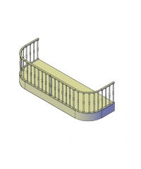 Balcón pequeño modelo 3D de AutoCAD
