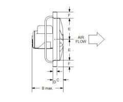 Ventilador de extração CAD dwg