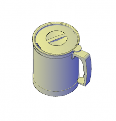 Thermal mug 3D CAD block