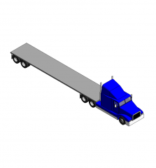 Flatbed lorry revit object