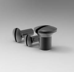 Autodesk Inventor 3D CAD Model of Slotted raised countersunk screw M3X5