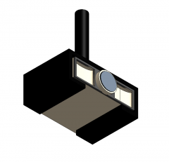 Ceiling mounted projector revit model