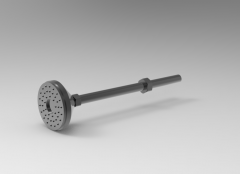 Fusion 360 (step file) 3D CAD Model of Swivel Caster Adjustable Resin Rubber Goblet Block D50   L108   Vertical Load Capacity 1.2