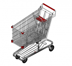 Grocery trolley Revit model 