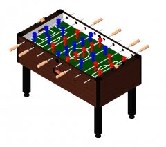 Modelo de fútbol de mesa Revit