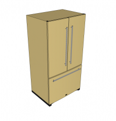 Geladeira congelador AGA Modelo Sketchup