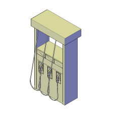 Pompa di benzina 3D CAD block dwg