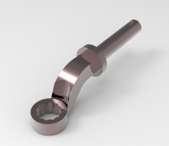 Autodesk Inventor ipt file 3D CAD Model of offset ring wrenches for heavy-duty: B x C=54 x 20,0	ØD x L1=21,5 x 120	E x L= 35,5 x 245	 Mass(kg)=0.84