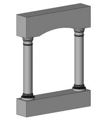 Exterior Arch with Columns Revit Family 
