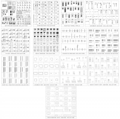 Cuarto de baño diseño volumen 3 colecciones CAD dwg