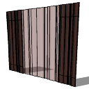 Brown 2 layers curtains(183) skp