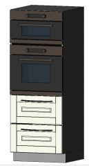 Cabinet with Oven and Microwave-oven Revit Family