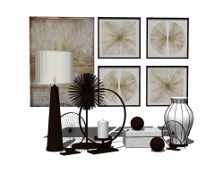 Decorative wall picture and lamp skp