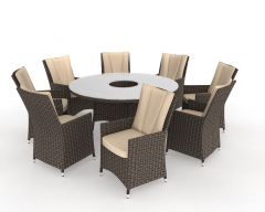 8 seater rattan dining set 3DS Max model 