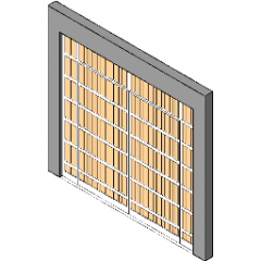 Door Double Slats Side Panel Revit