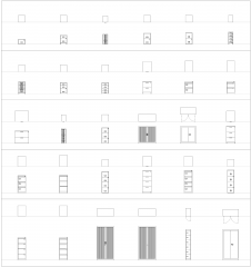 Filing cabinet CAD collection dwg