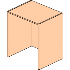 HamiltonSorter Modular Casework-Base Cabinet Knee Space Open Revit