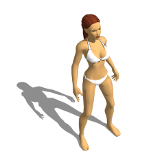 Lara Croft Bikini Sketchup model 