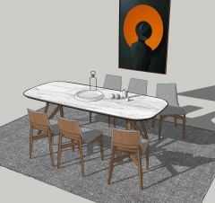 Dining table with 6 chairs skp
