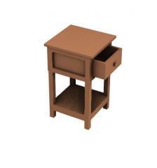 wooden designed nightstand 3d model .3dm format