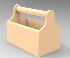 Modello CAD 3D di Autodesk Inventor di scatola di legno