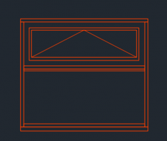  single paneled window elevation dwg format
