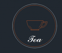 Tea cup frame dwg format