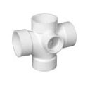 Pipe Fitting Double Sanitary Tee Side Inlet_PVC Revit