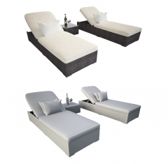 Rattan Sun Loungers 3DS Max Vray 
