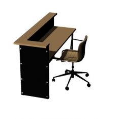 Simple look to a reception desk 3d model .3dm format