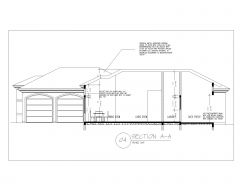 Residential Dwelling 3 Bedroom House Design Section .dwg_AA