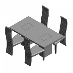 Прямоугольный обеденный стол и стулья rfa
