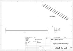Top support horizontal pipe drawing for CNC Router Machine Solidworks model 