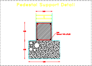 AutoCAD download .60 Meters Pedestal Details DWG Drawing