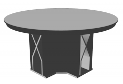 Gray circle table sketchup