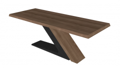 Wooden table with Z-shape leg sketchup
