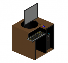 Simple small handy computer 3d model .dwg fromat