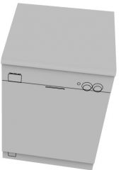 grey shadded dish washer 3d model .3dm format