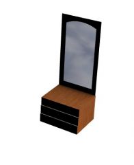 wooden dresser 3d model .3dm format